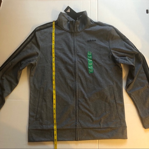 Adidas long sleeve zip-up shirt grey - Picture 3 of 4